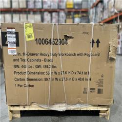 DALLAS LOCATION - AS-IS HUSKY 56IN 10 DRAWER HEAVY DUTY WORKBENCH BLACK