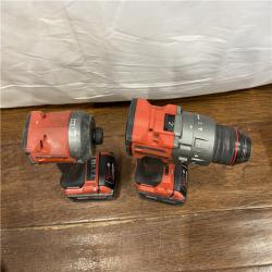 AS-IS MILWAUKEE M18 FUEL 18V Lithium-Ion Brushless Cordless Hammer Drill and Impact Driver Combo Kit (2-Tool) with 2 Batteries