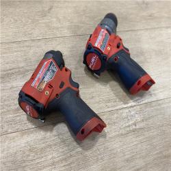 AS-IS Milwaukee FUEL 12-Volt Lithium-Ion Brushless Cordless Hammer Drill and Impact Driver Combo Kit