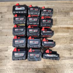 HOUSTON LOCATION - AS-IS MILWAUKEE BATTERY PACK QTY - 15