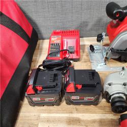 HOUSTON LOCATION - AS-IS MILWAUKEE 6 TOOL COMBO KIT W/ (2) BATTERY & CHARGER