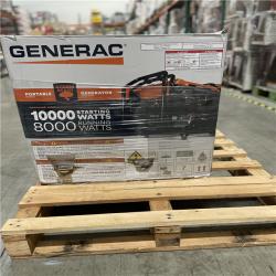 DALLAS LOCATION- GENERAC 10000 / 8000-Watt Electric Switch Gasoline Portable Generator-Cosense w/ 3 ft. Adapter Cord