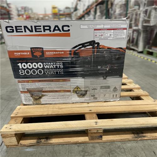 DALLAS LOCATION- GENERAC 10000 / 8000-Watt Electric Switch Gasoline Portable Generator-Cosense w/ 3 ft. Adapter Cord