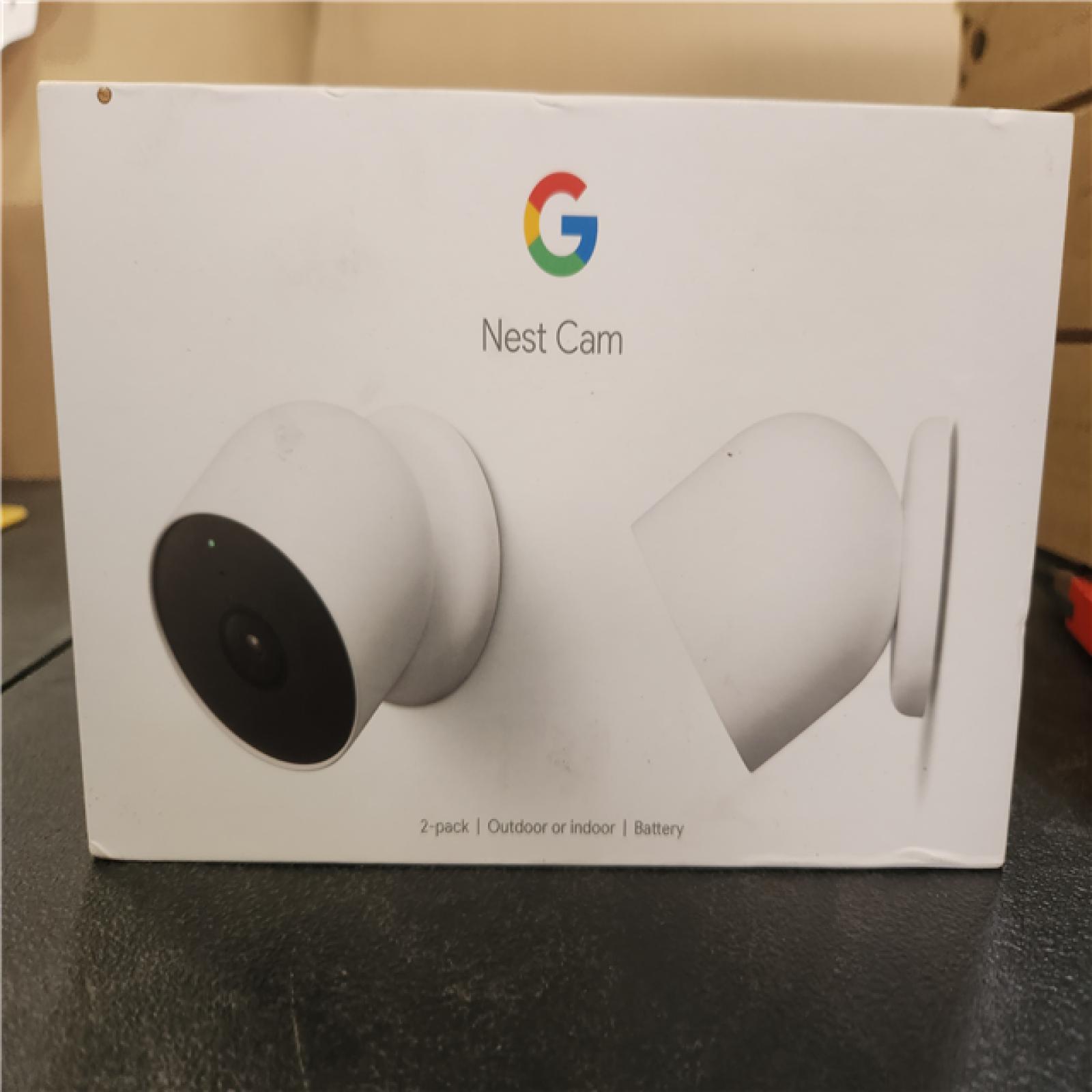 Phoenix AS-IS Google Nest Indoor/Outdoor Wireless Smart Security Camera (Battery) 2-Pack