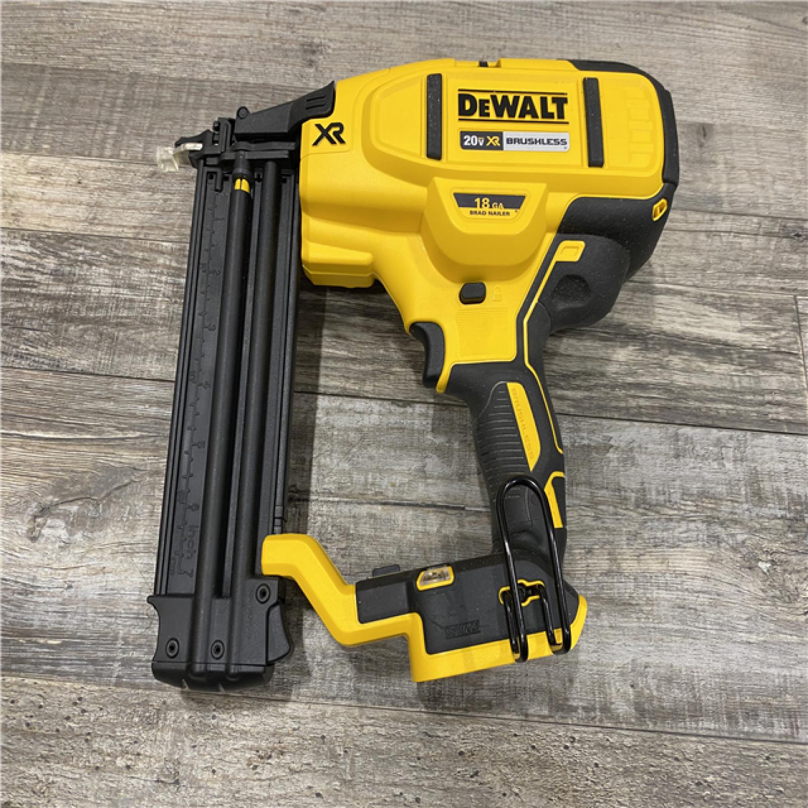 AS-IS DEWALT 20V MAX XR Lithium-Ion Electric Cordless 18-Gauge Brad Nailer (Tool Only)
