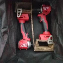 California NEW Milwaukee M18 Compact Brushless 2-Tool Combo Kit  Includes (2) Batteries  Charger & Bag