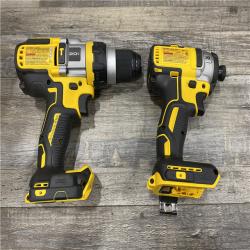 AS-IS DEWALT 20V MAX Cordless Brushless Hammer Drill/Driver 2 Tool Combo Kit