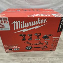 NEW- M18 18-Volt Lithium-Ion Cordless Combo Kit (9-Tool) with (2) Batteries, Charger, and Tool Bag