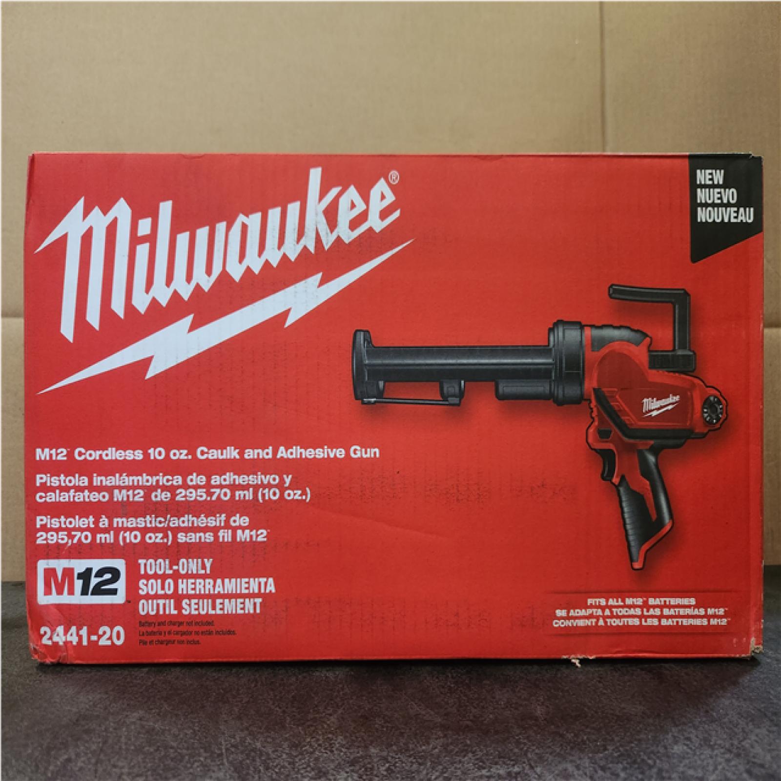 Phoenix SEALED Milwaukee M12 12V Lithium-Ion Cordless 10 oz. Adhesive and Caulk Gun (Tool-Only)
