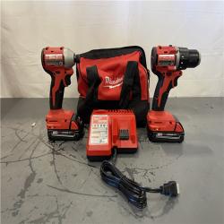 AS-IS- Milwaukee M18 Compact Brushless 2-Tool Combo Kit