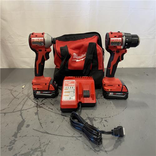 AS-IS- Milwaukee M18 Compact Brushless 2-Tool Combo Kit