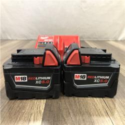AS-IS Milwaukee 18-Volt Lithium-Ion XC Starter Kit with (2) 5.0Ah Batteries and Charger