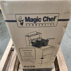 Phoenix NEW Magic Chef 21 Qt. 40 lb. Stainless Steel Commercial Natural Gas Fryer - 90,000 BTU (SEALED)