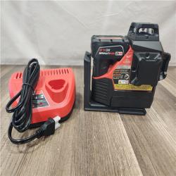 AS-IS- Milwaukee- M12 Green Beam Laser 360° 3-Plane Kit