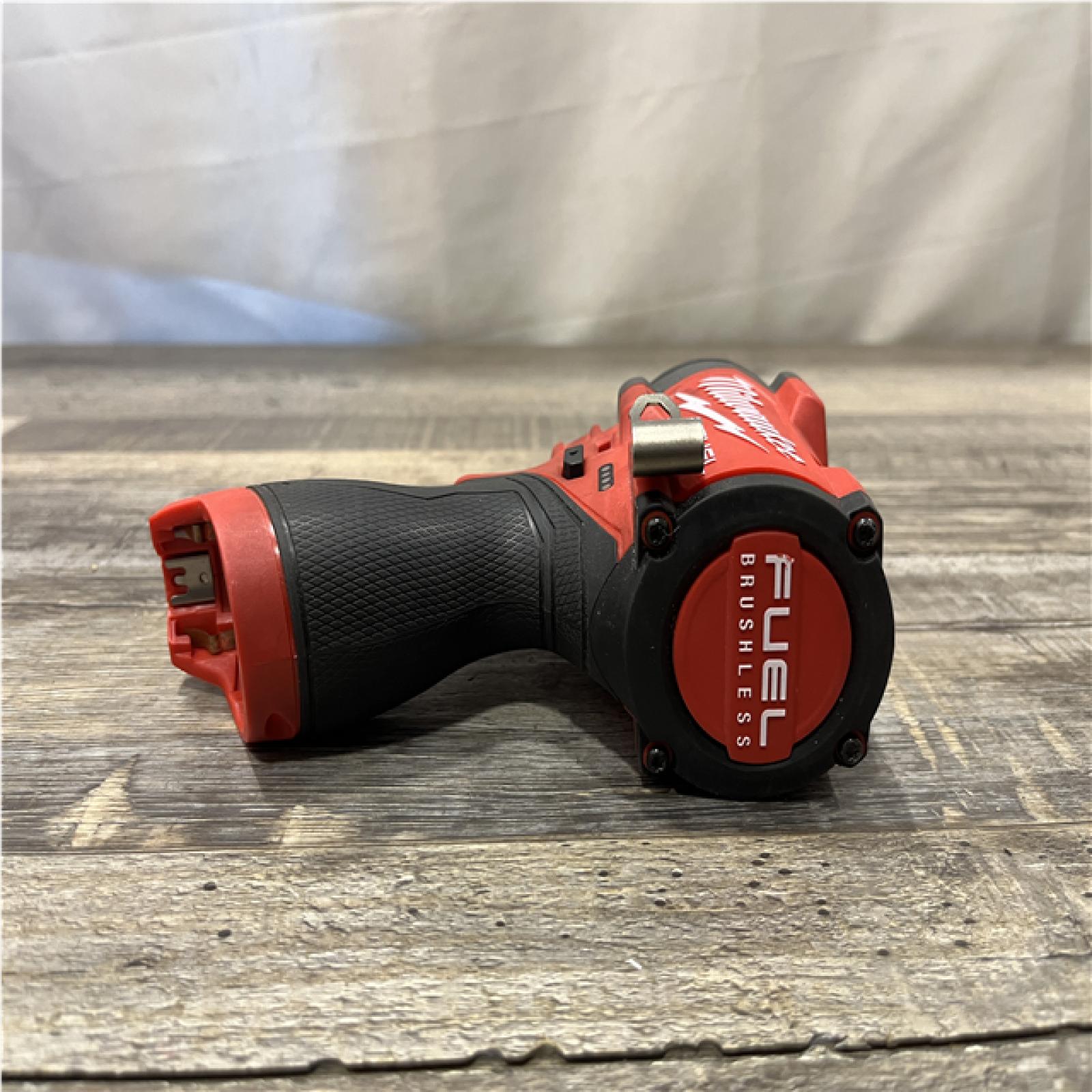 AS-IS Milwaukee FUEL 12V Li-Ion Brushless Cordless Stubby 3/8 in. Impact Wrench Kit