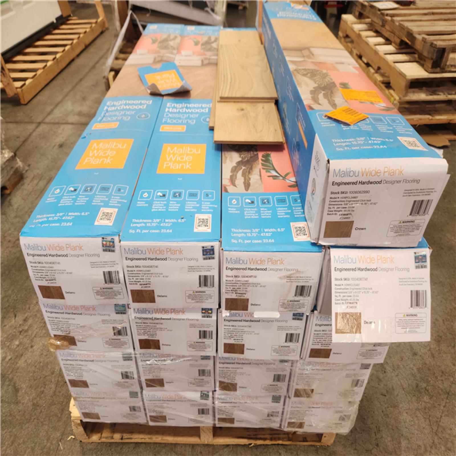 Phoenix NEW Malibu Wide Plank Delano French Oak 3/8 in. T x 6.5 in. W Click Lock Wire Brushed Engineered Hardwood Flooring (306 sq. ft./13 case)