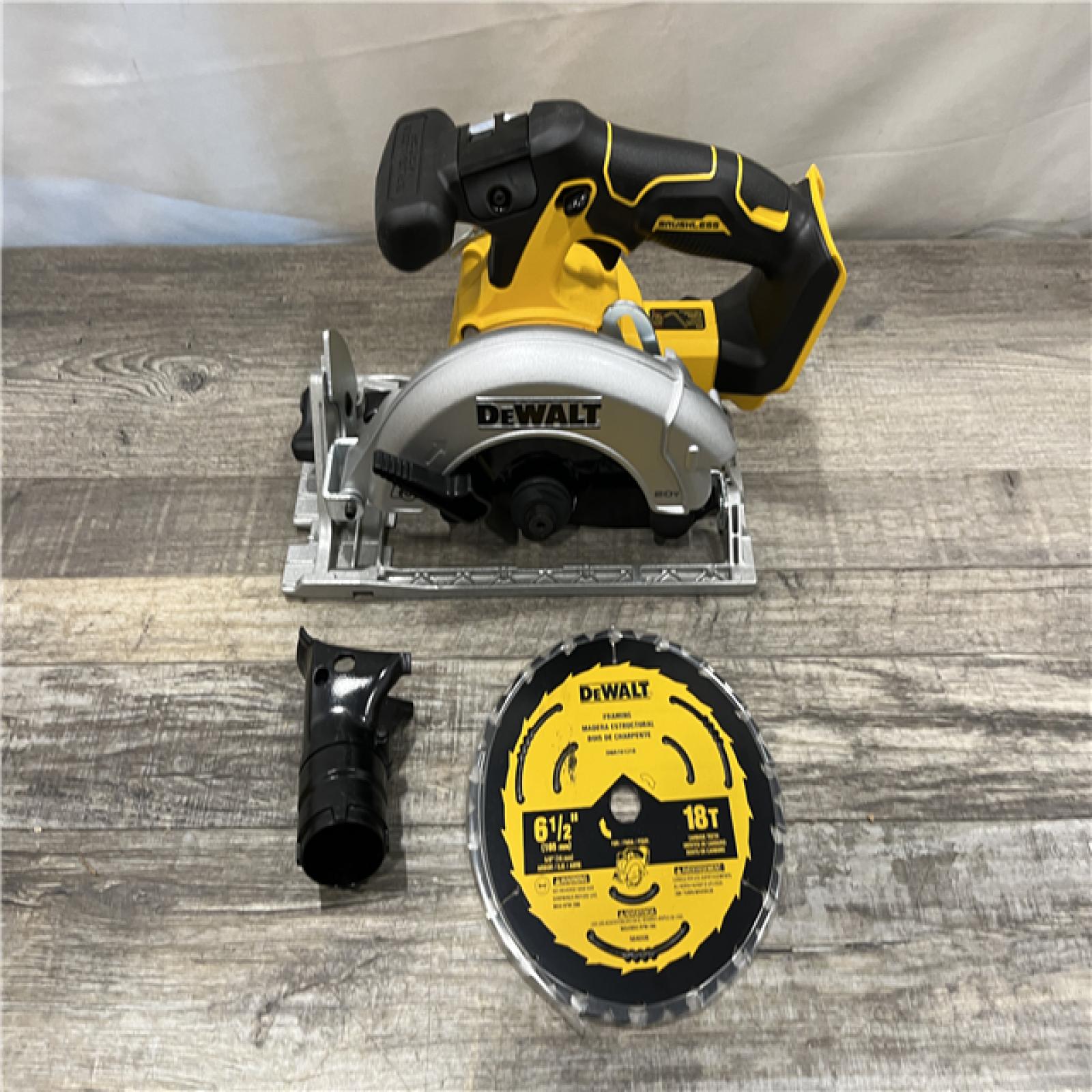 AS-IS DEWALT 20V MAX Cordless Brushless 6-1/2 in. Sidewinder Style Circular Saw (Tool Only)