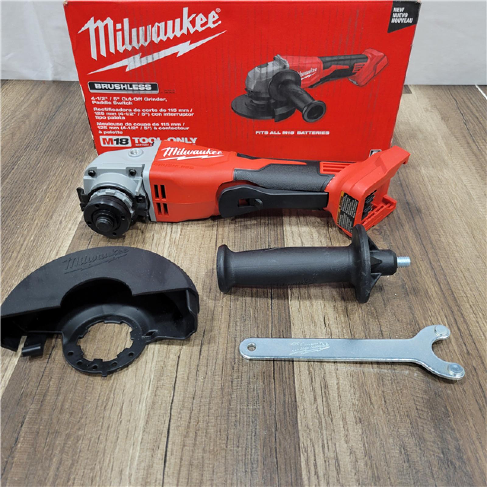 AS-IS Milwaukee M18 Brushless Cordless 4-1/2 / 5 Cut-Off Grinder with Paddle Switch (Tool Only)