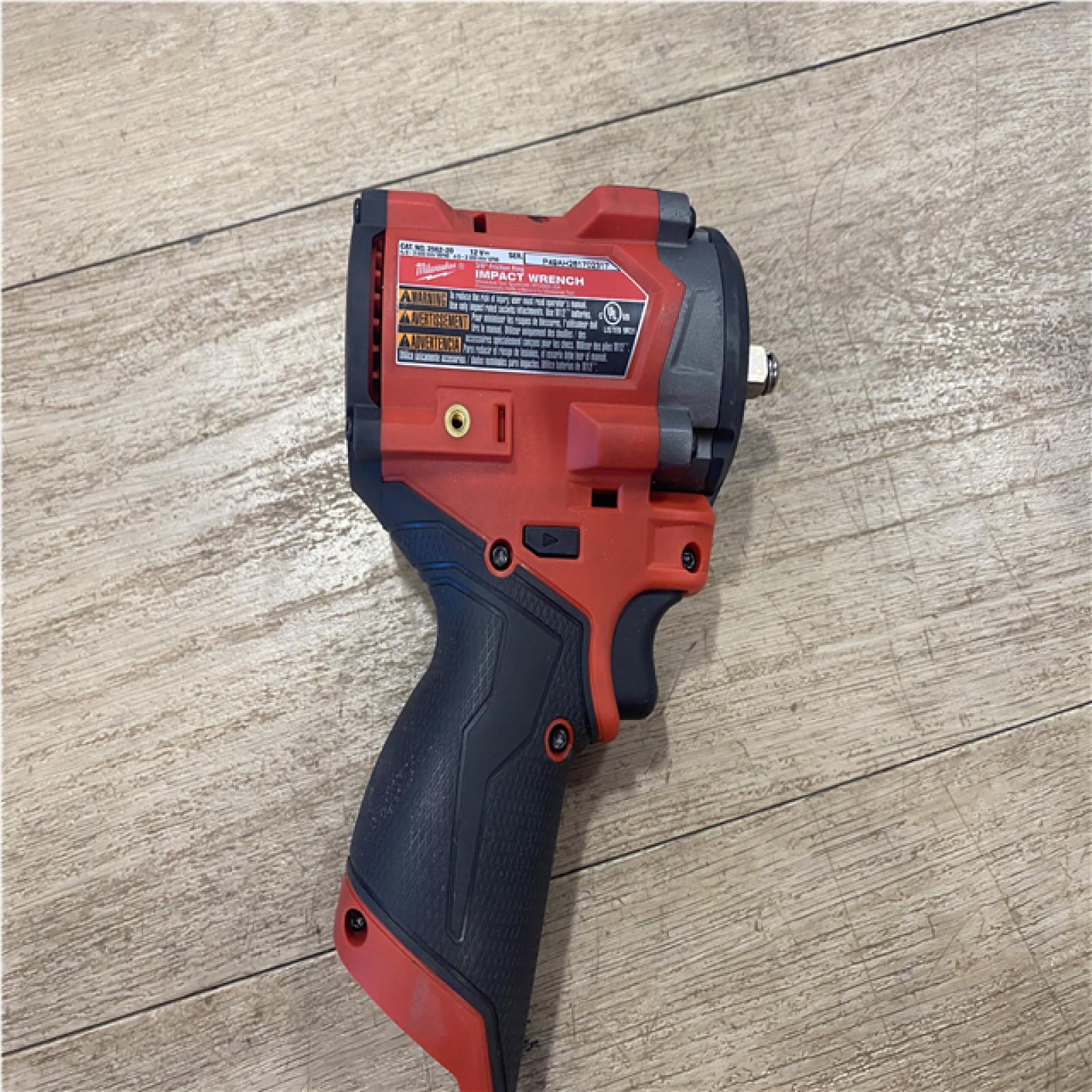 AS-IS Milwaukee FUEL 12V Lithium-Ion Brushless Cordless Stubby 3/8 in. Impact Wrench (Tool-Only)
