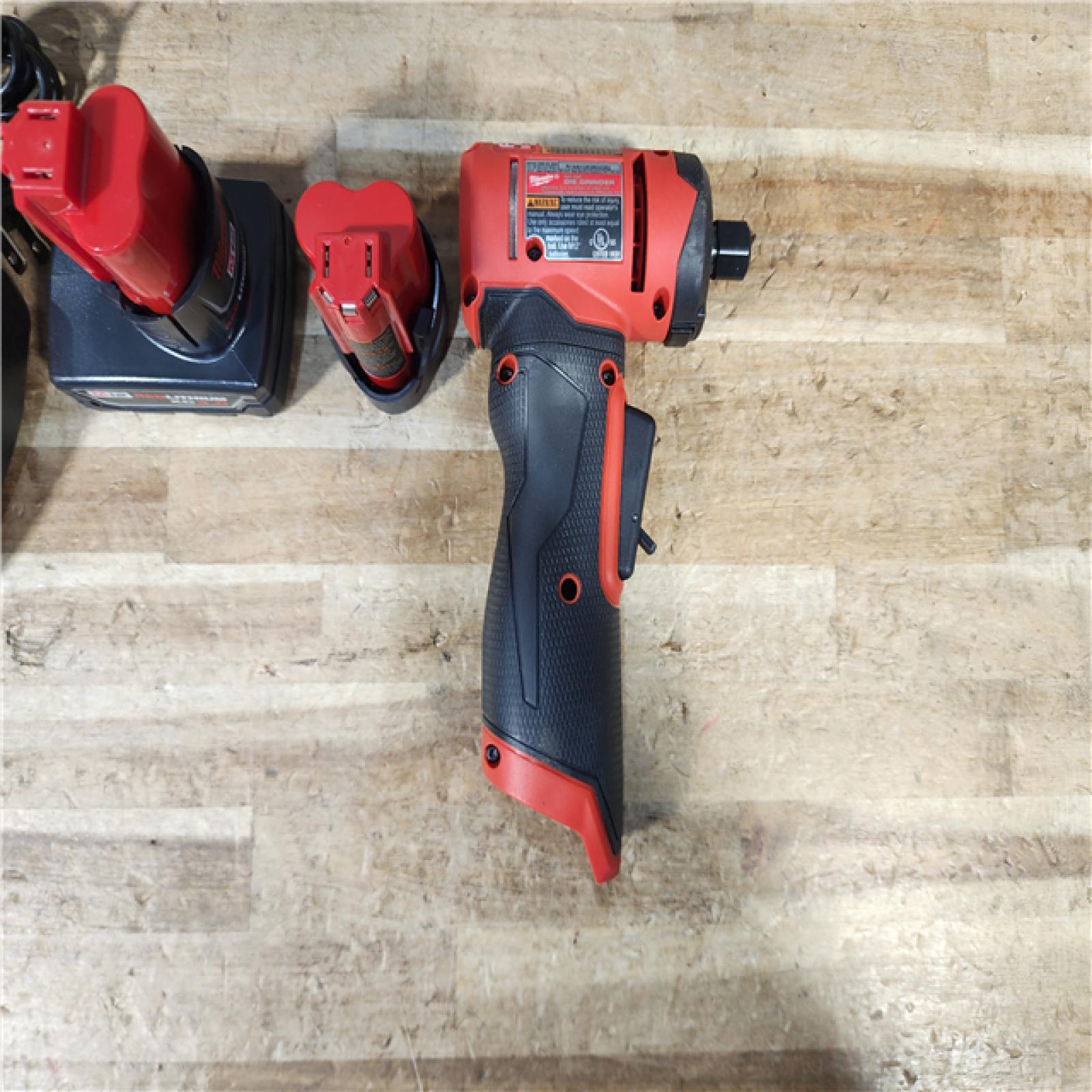 HOUSTON LOCATION - AS - IS Milwaukee FUEL 12V Lithium-Ion Brushless Cordless 1/4 in. Right Angle Die Grinder Kit