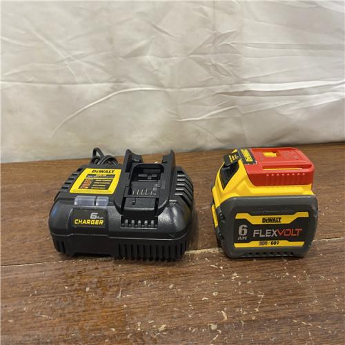 AS-IS DEWALT FLEXVOLT 20V/60V MAX Lithium-Ion 6.0Ah Battery Pack with 6 Amp Output Charger