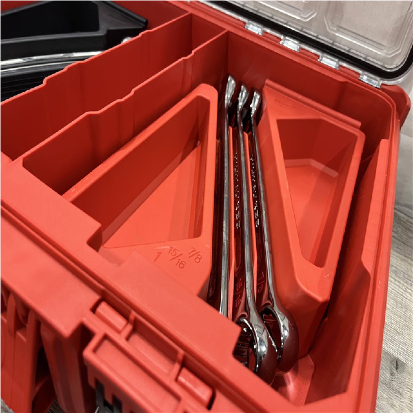 AS-IS Milwaukee Metric/SAE Combination Wrench Set with PACKOUT Organizer (30-Piece)