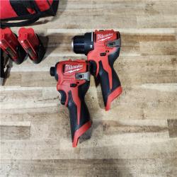 HOUSTON LOCATION - AS - IS Milwaukee 12-Volt Lithium-Ion Brushless Cordless Subcompact Drill and Impact Driver Combo Kit