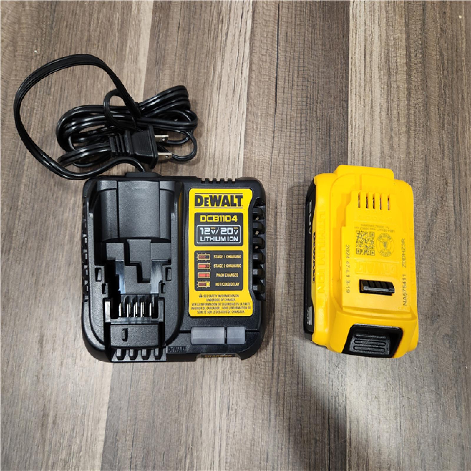 AS-IS DEWALT 20-Volt Maximum XR 5.0 Ah Battery Pack and Charger