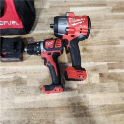 HOUSTON LOCATION - AS - IS Milwaukee 2 Tool Combo Kit W/ (2) Battery & Charger