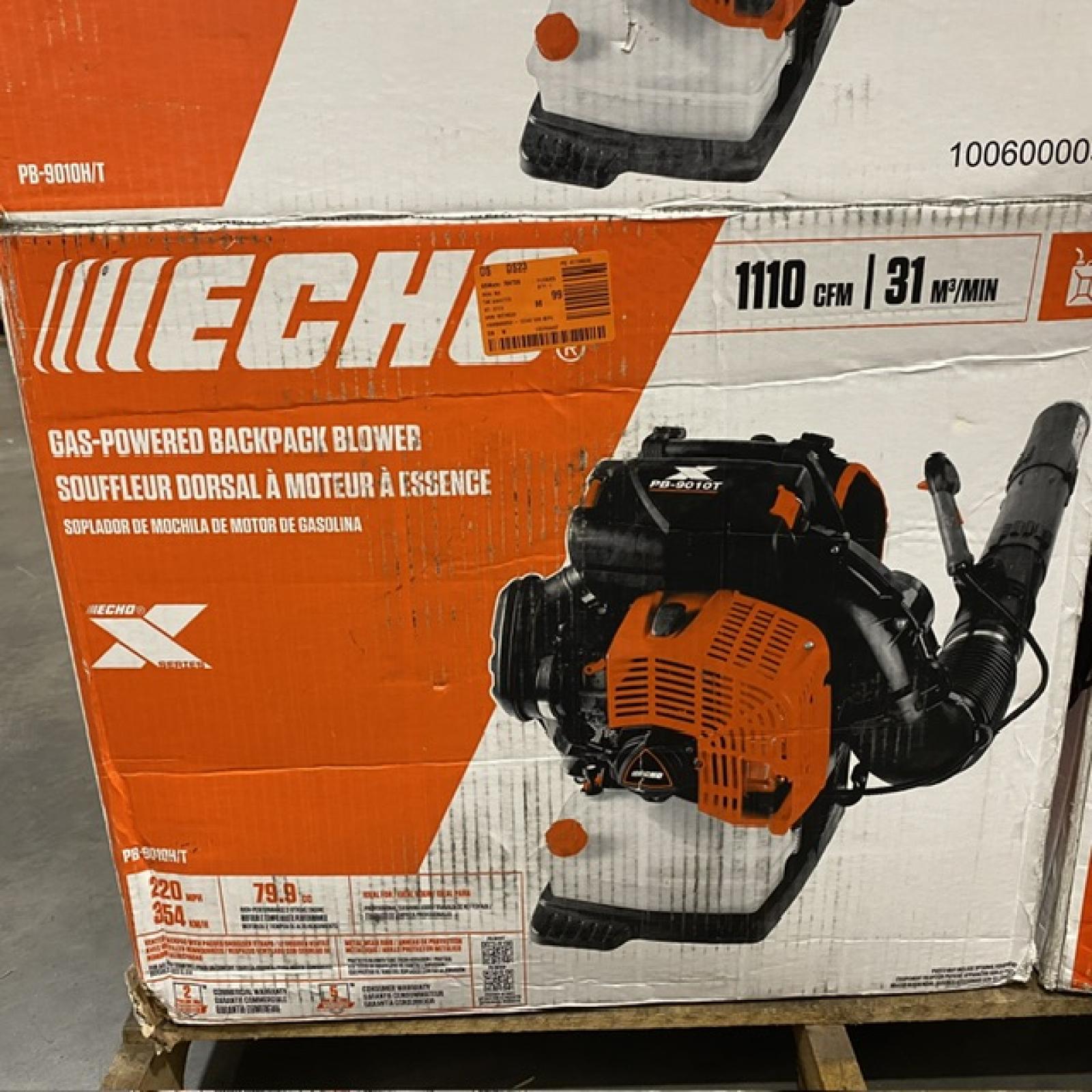 Dallas Location - As-Is ECHO 220 MPH 1110 CFM 79.9 cc Gas 2-Stroke X Series Backpack Blower