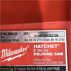 AS-IS Milwaukee FUEL 18V Lithium-Ion Brushless Cordless 8 in. HATCHET Pruning Saw (Tool-Only)