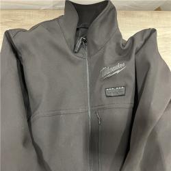 AS-IS Men's Medium M12 12-Volt Lithium-Ion Cordless Tough Shell Black Heated Jacket Kit with (1) 3.0 Ah Battery and Charger