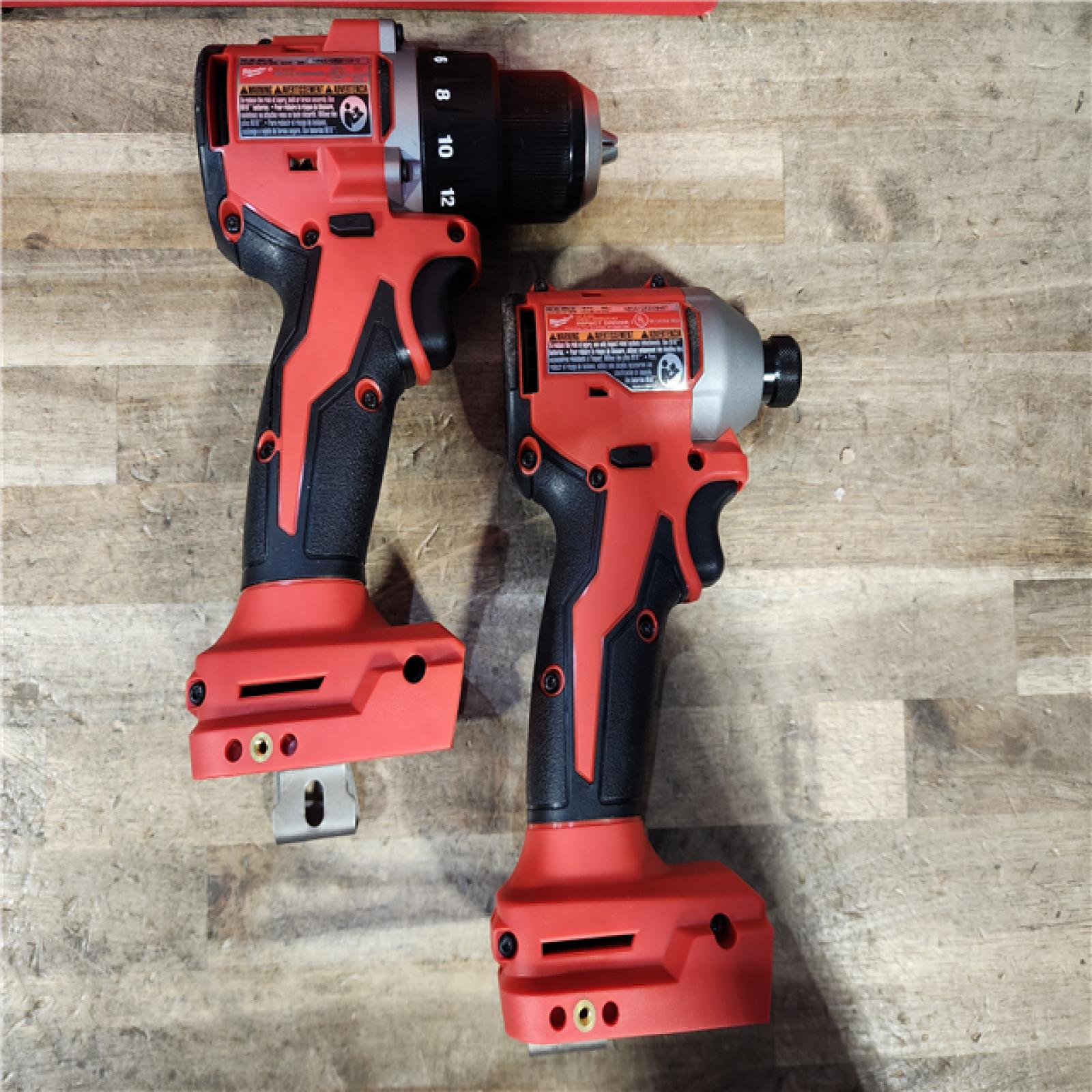 HOUSTON LOCATION - AS-IS Milwaukee M18 18V Lithium-Ion Brushless Cordless Compact Drill/Impact Combo Kit (2-Tool) W/(2) 2.0 Ah Batteries  Charger & Bag
