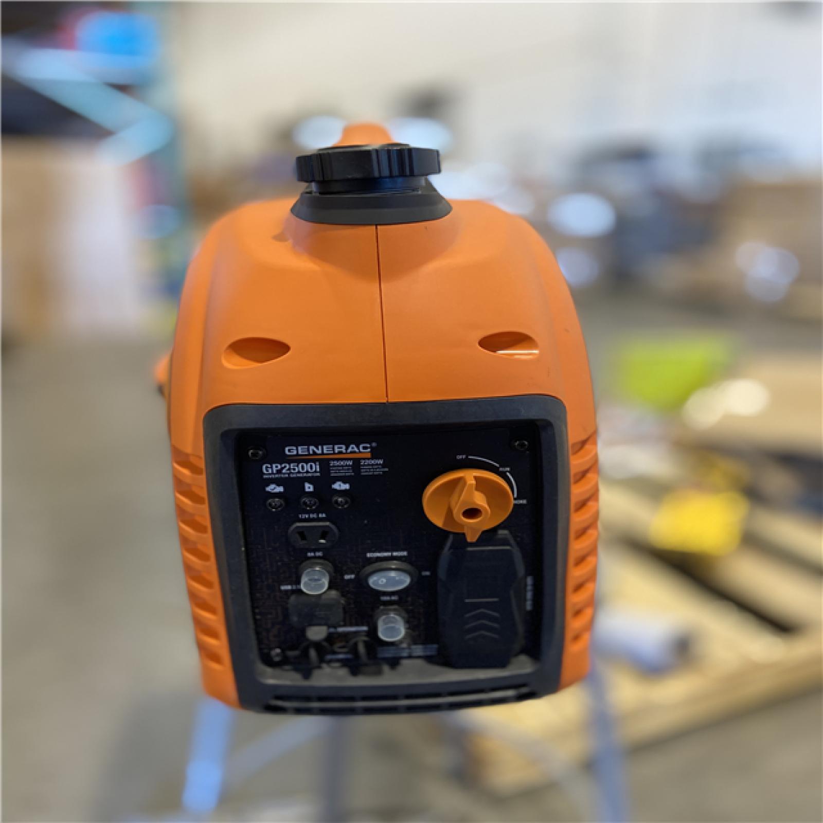 AS-IS - Generac 2500 Watt Recoil Start Gasoline Portable Generator Inverter w/ COSense