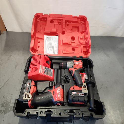 AS-IS- Milwaukee FUEL 18V Lithium-Ion Brushless Cordless Hammer Drill and Impact Driver Combo Kit