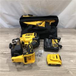 AS-IS DEWALT 20V MAX Lithium-Ion 15-Degree Electric Cordless Roofing Nailer Kit