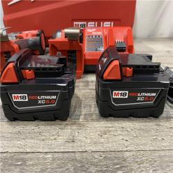 AS-IS Milwaukee FUEL 18V Lithium-Ion Brushless Cordless Hammer Drill and Impact Driver Combo Kit