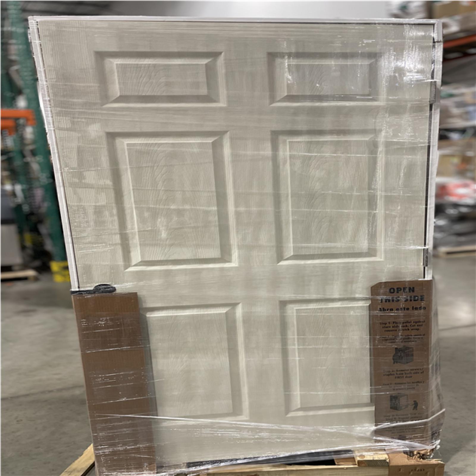 DALLAS LOCATION- AS-IS STEVES 36 in. x 80 in. Left-Handed Textured Hollow Core White Composite Single Prehung Interior Door (5 DOORS)