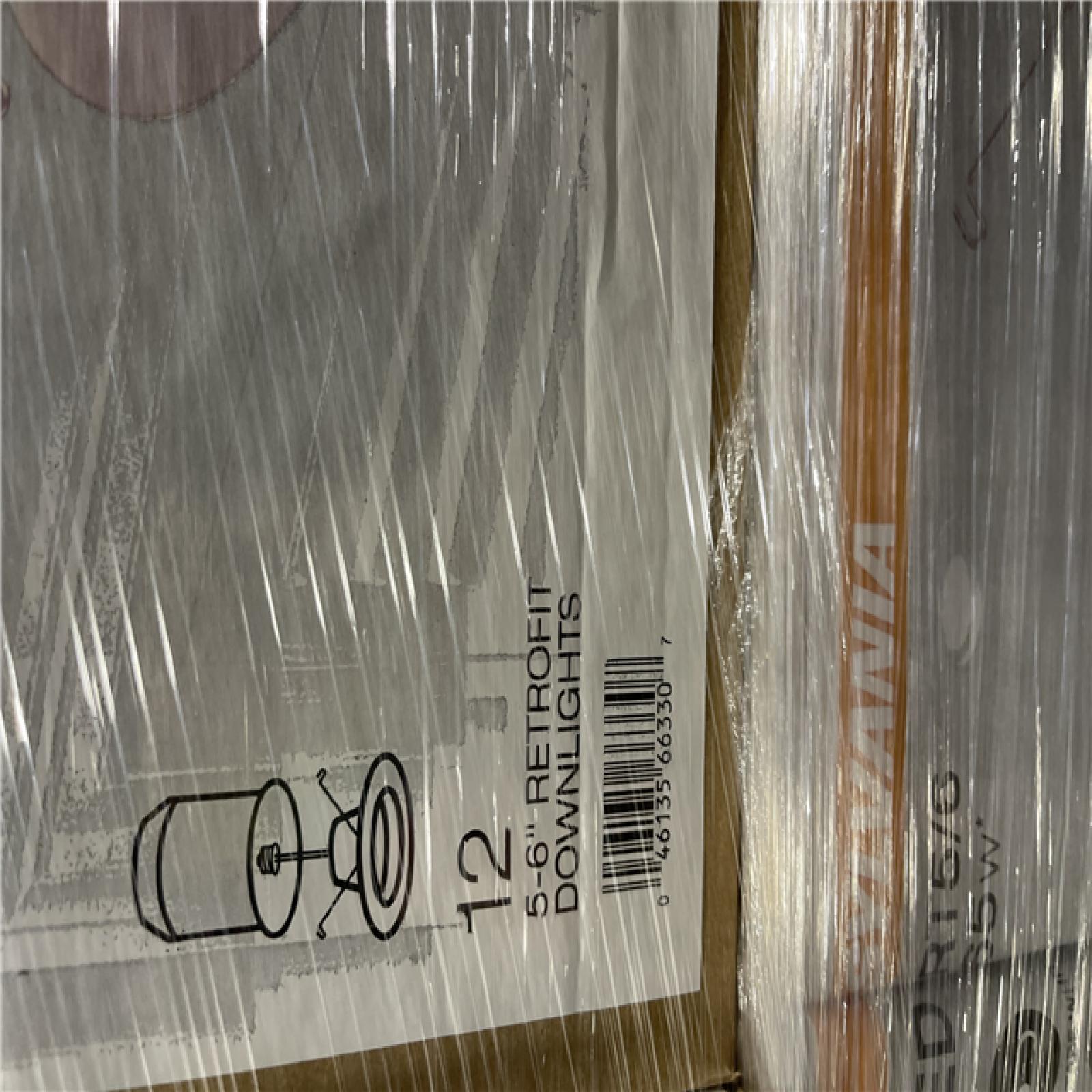 DALLAS LOCATION - LEDVANCE Integrated LED 6 in. Retro Fit Selectable Color 675 Lumen Dimmable Recessed Light White Wet Rated (12-Pack) PALLET-(72 CASES)