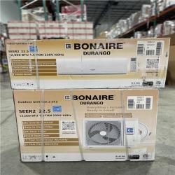 DALLAS LOCATION - NEW! BONAIRE DURANGO 12000 BTU 1.0 TON MINI SPLIT