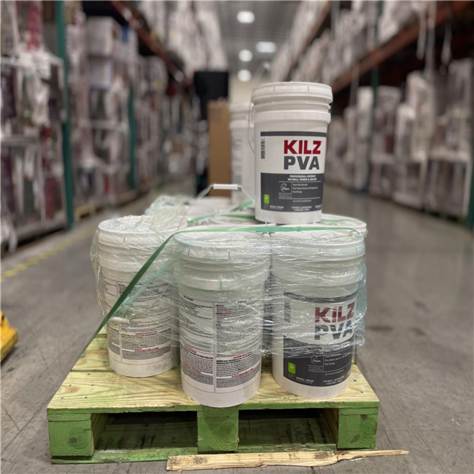 DALLAS LOCATION- NEW! KILZ PVA 5 Gal. White Interior Drywall Primer PALLET (11 UNITS)