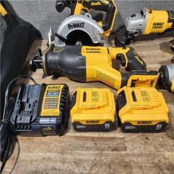 HOUSTON LOCATION - AS-IS DEWALT 7 TOOL COMBO KIT W/ (2) BATTERY & CHARGER