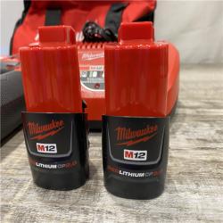 AS-IS Milwaukee 12V Lithium-Ion Cordless Screwdriver  3/8 in. High Speed Ratchet  Light Combo Kit