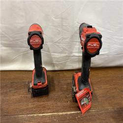 AS-IS MILWAUKEE M18 FUEL 18V Lithium-Ion Brushless Cordless Hammer Drill and Impact Driver Combo Kit (2-Tool) with 2 Batteries
