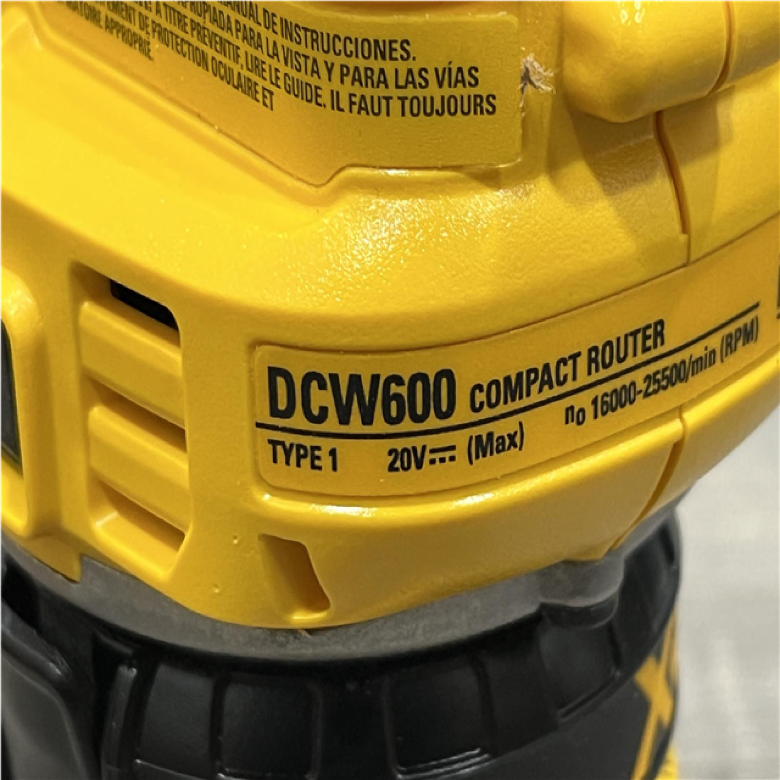 AS-IS DEWALT 20V MAX XR Cordless Brushless Fixed Base Compact Router (Tool Only)