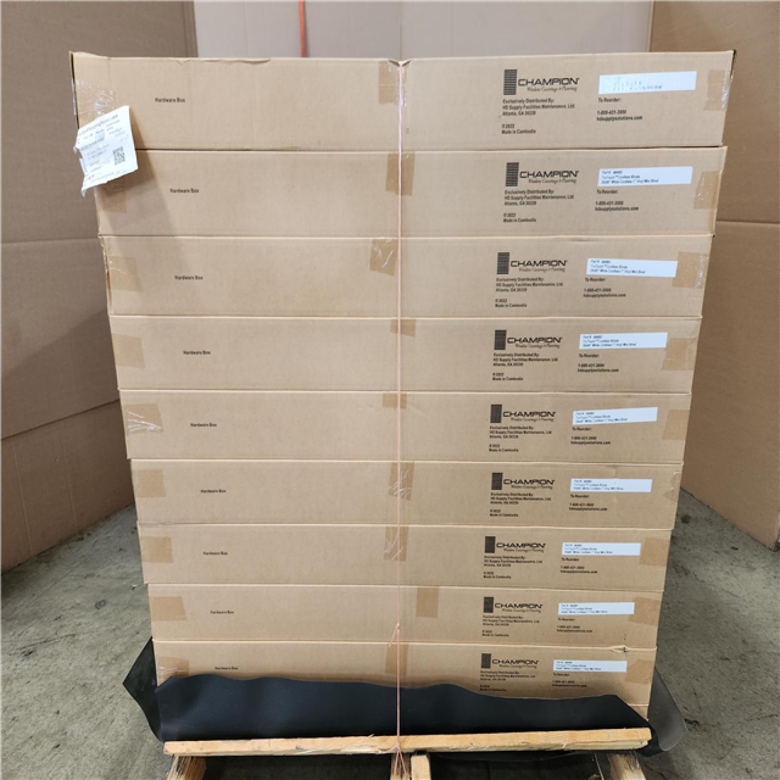Phoenix Location NEW Champion TruTouch Cordless Blinds 39x60 White Cordless 1 Vinyl Blind 4Pcs Pallet (44 Boxes)