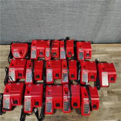 HOUSTON LOCATION - AS-IS MILWAUKEE BATTERY CHARGER PACK QTY - 16