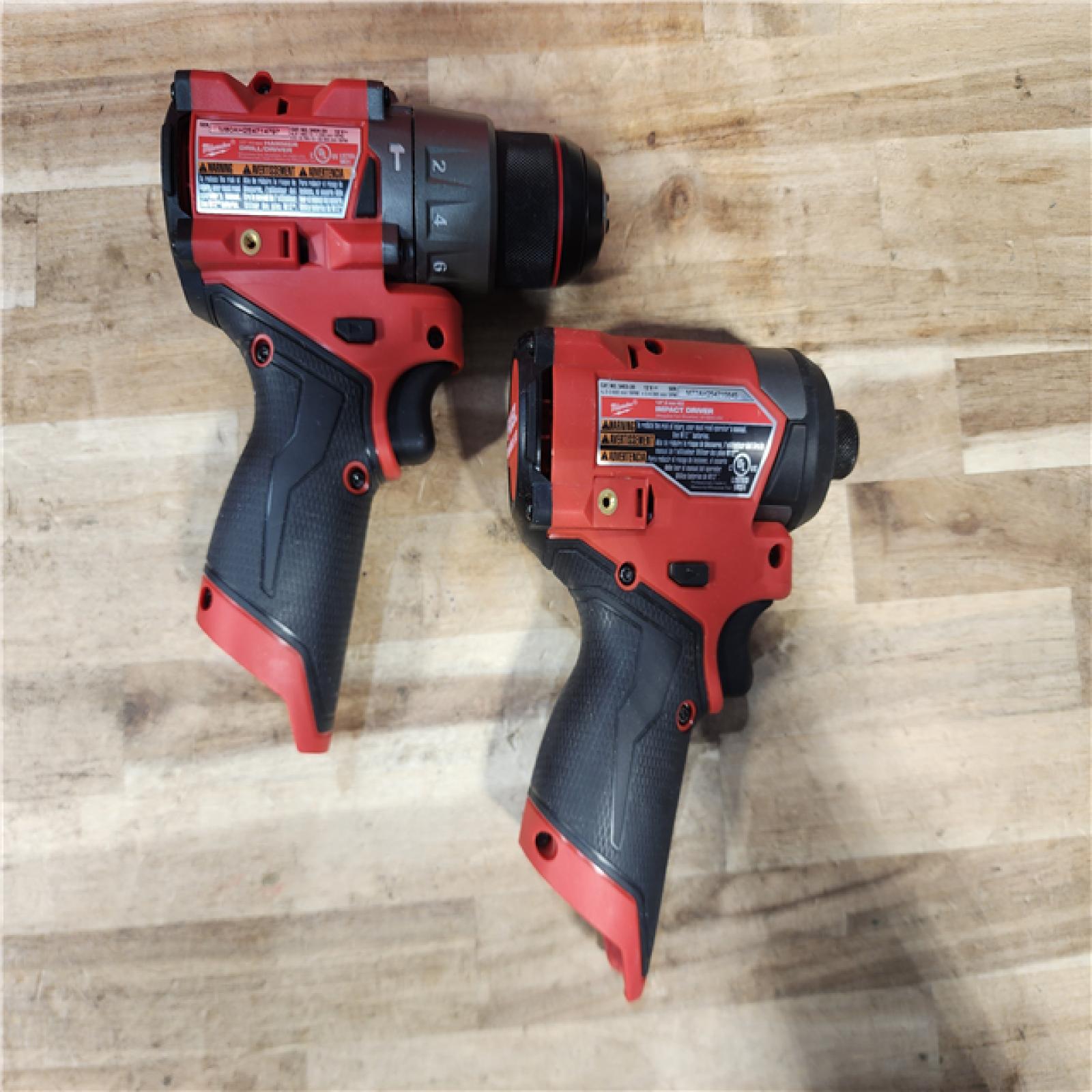 HOUSTON LOCATION - AS-IS Milwaukee  FUEL 12-Volt Lithium-Ion Brushless Cordless Hammer Drill and Impact Driver Combo Kit
