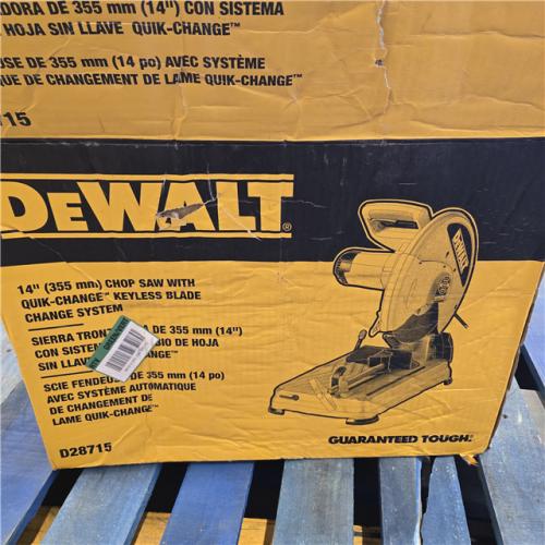 LIKE NEW DEWALT 15 Amp Corded 14 in. Cut-Off Chop Saw