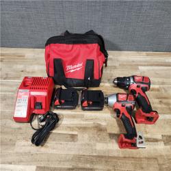 HOUSTON LOCATION - AS - IS Milwaukee 2 Tool Combo Kit W/ (2) Battery & Charger
